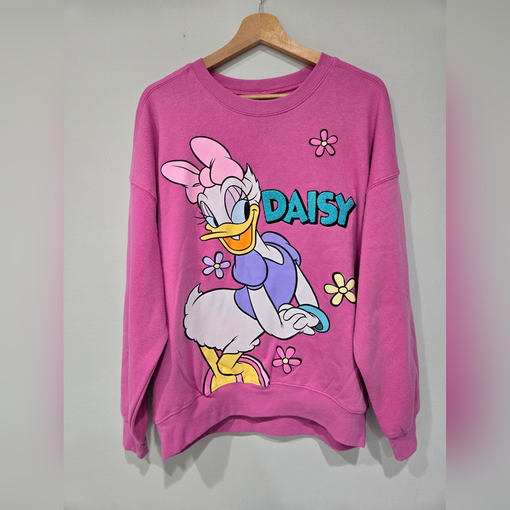 Disney Daisy hot pink sweatshirt oversized soft